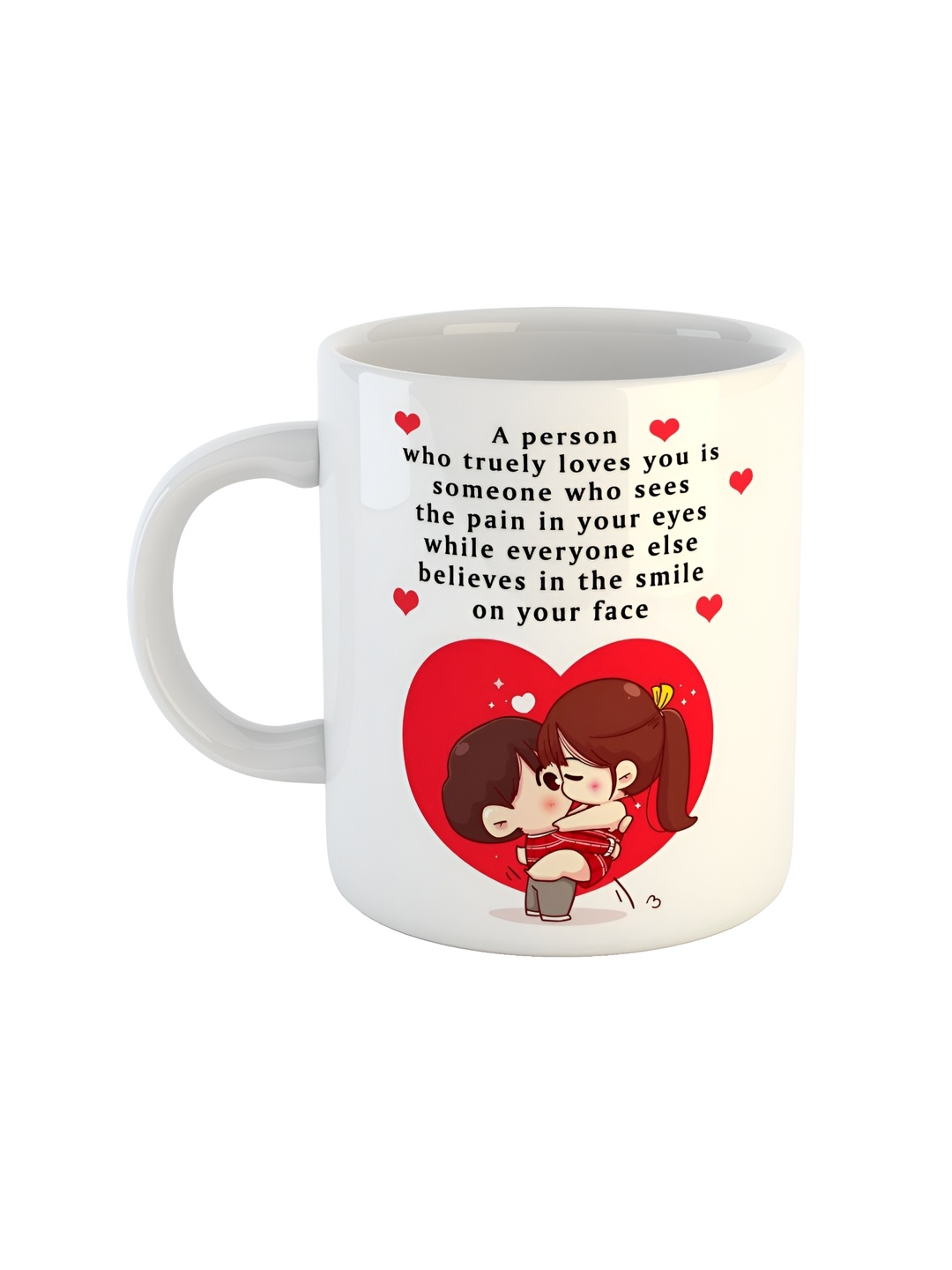 

ARTBUG White Printed Ceramic Glossy Mug 350 ml