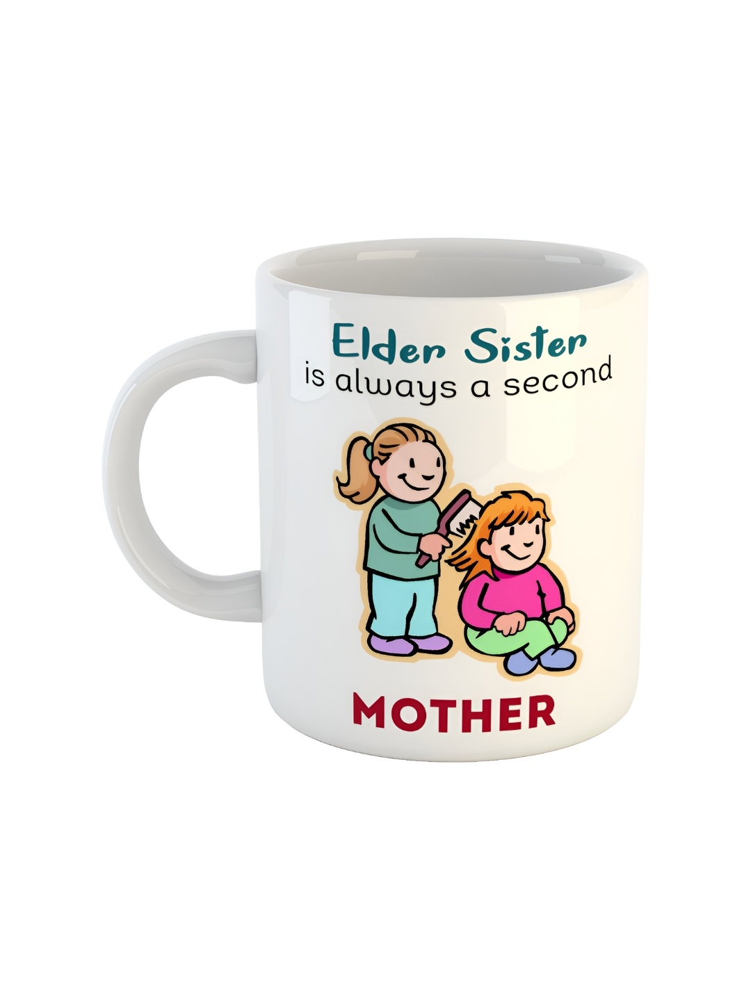 

ARTBUG White & Blue Text Or Slogans Printed Ceramic Glossy Mug 350ml