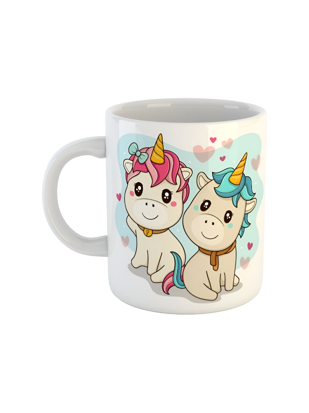 

ARTBUG White Printed Ceramic Glossy Mugs