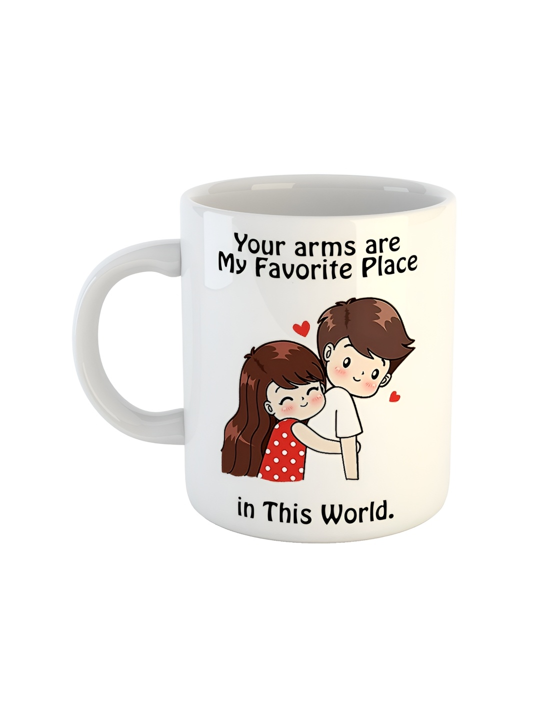 

ARTBUG White Printed Ceramic Glossy Mug