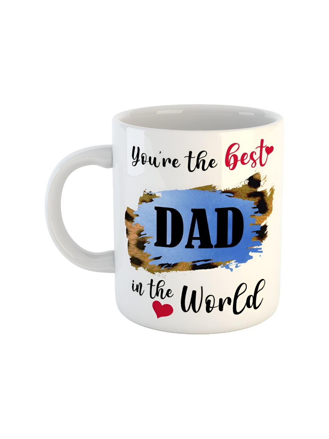 

ARTBUG White & Blue Printed Ceramic Glossy Mugs