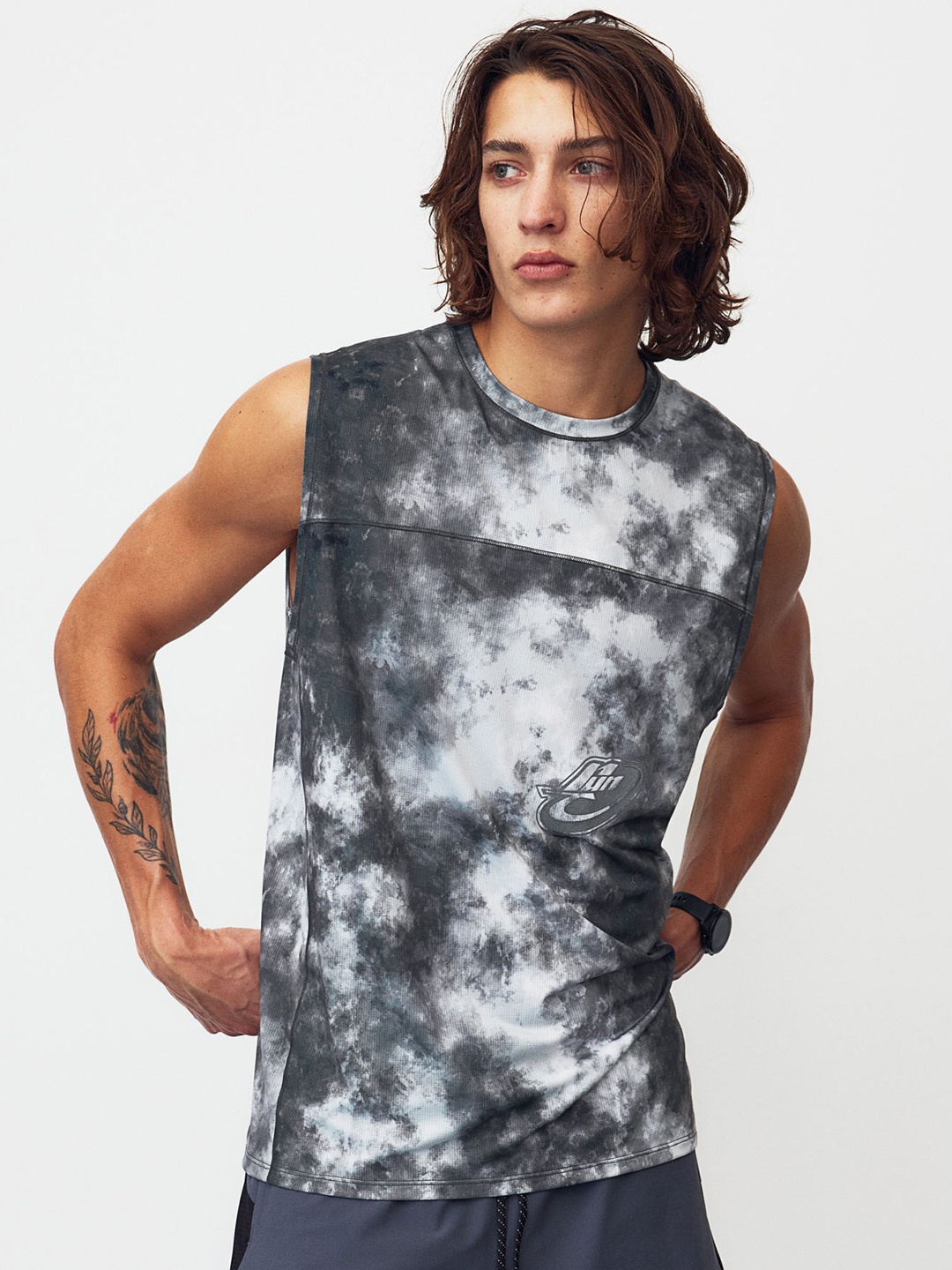 

H&M DryMove Running Vest T-shirt, Black