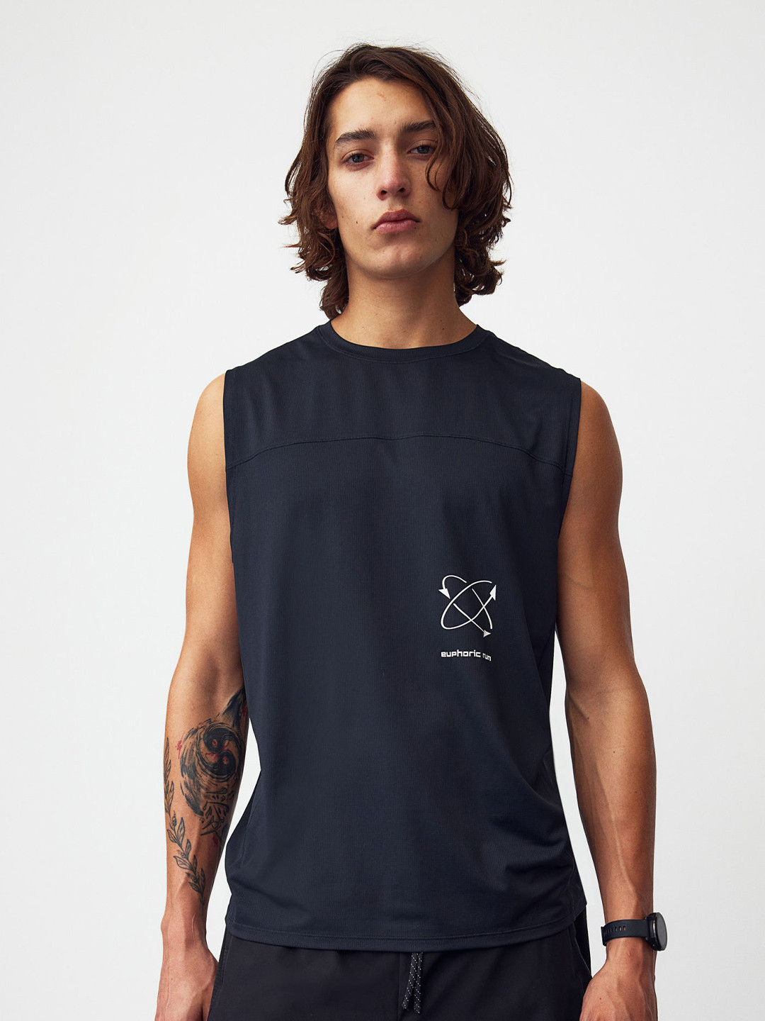 

H&M DryMove Running Vest T-shirt, Black