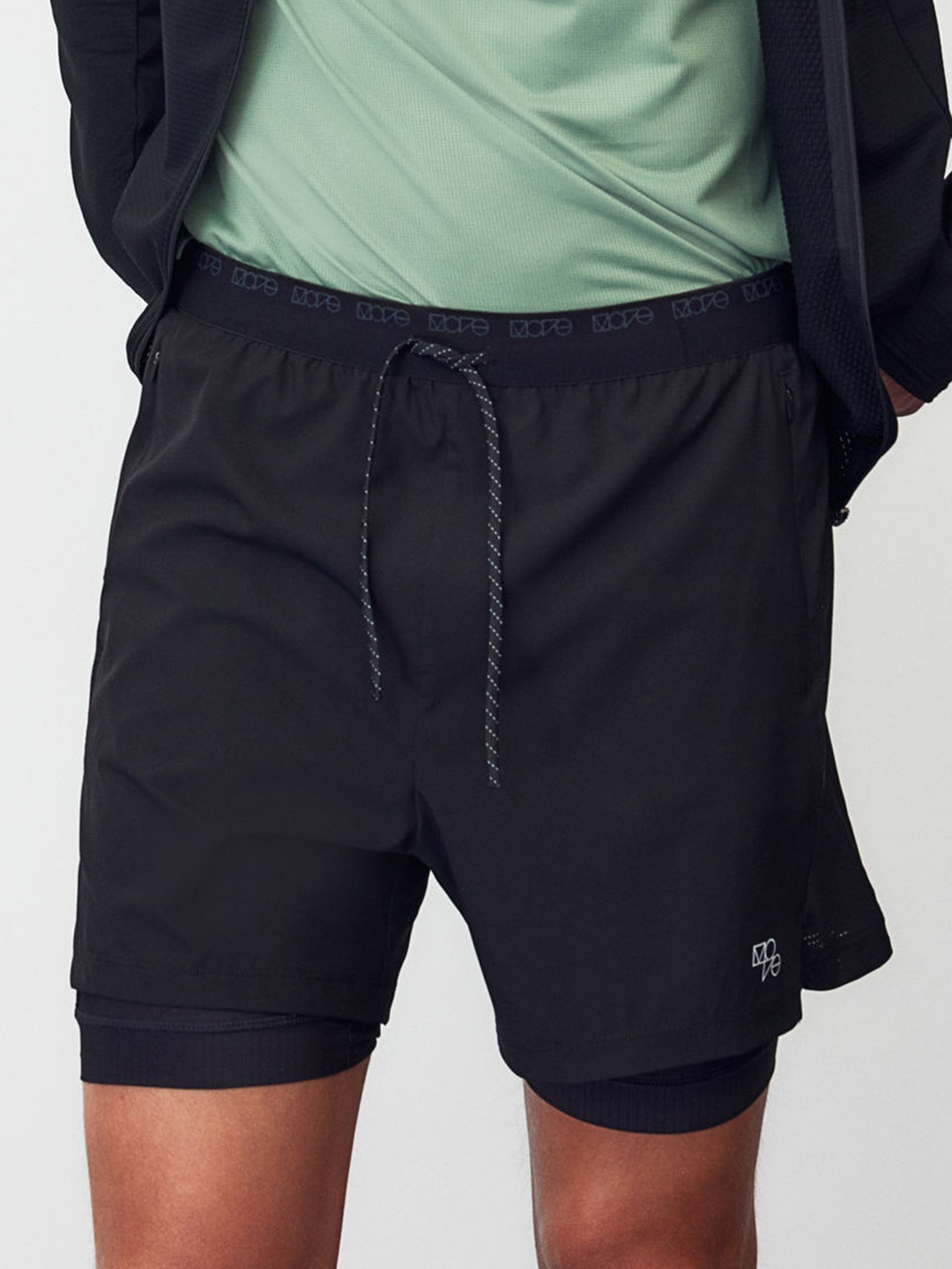 

H&M Men DryMove Running Shorts, Black