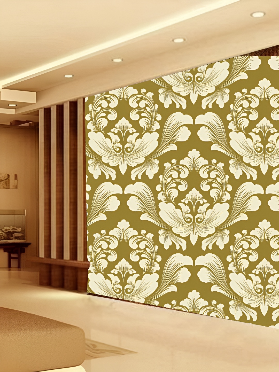 

KSHIRSA Brown Floral Self Adhesive Wall Paper