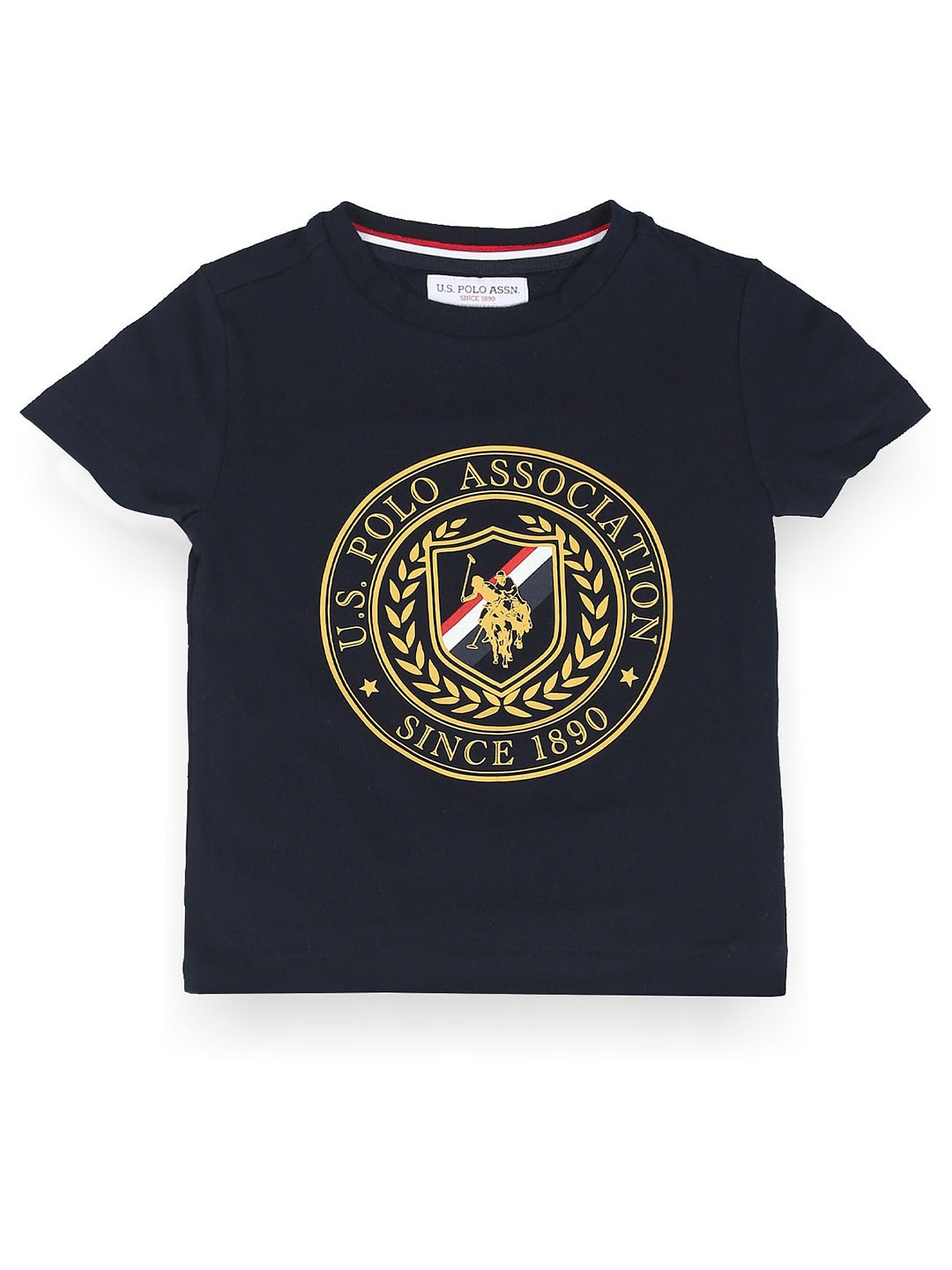 

U.S. Polo Assn. Kids Boys Brand Logo Printed Short Sleeves T-shirt, Blue