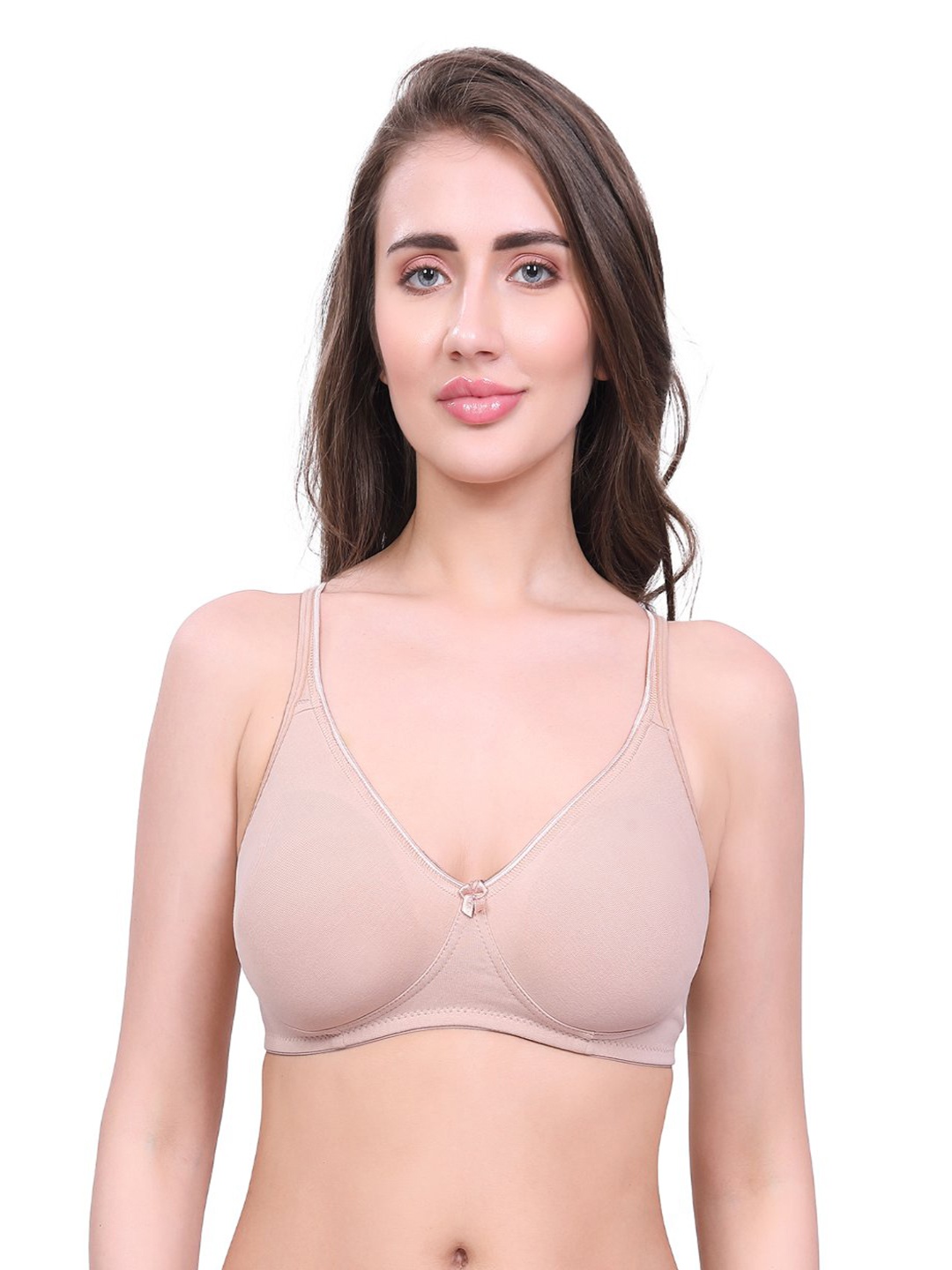 

Inner Amour Premium Quality Pure Cotton Anti Bacterial Full Coverage Non Padded Bra, Beige