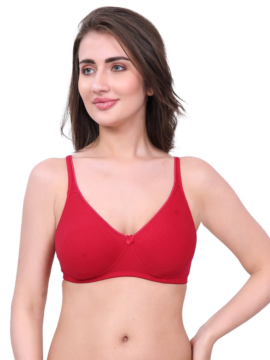 

inner amour Full Coverage Non Padded Pure Cotton Everyday Bra With All Day Comfort, Red