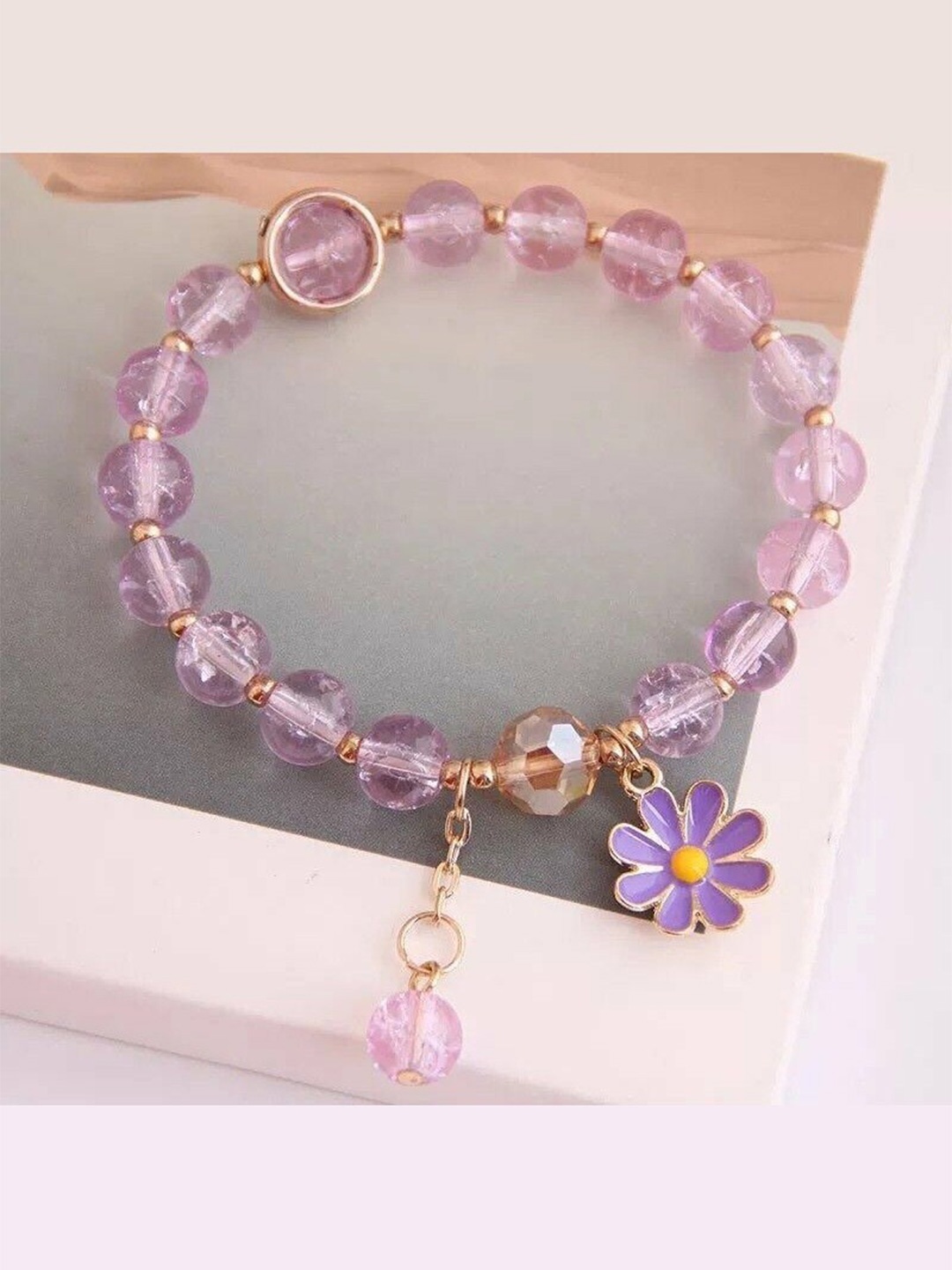 

EL REGALO Women Charm Bracelet, Purple