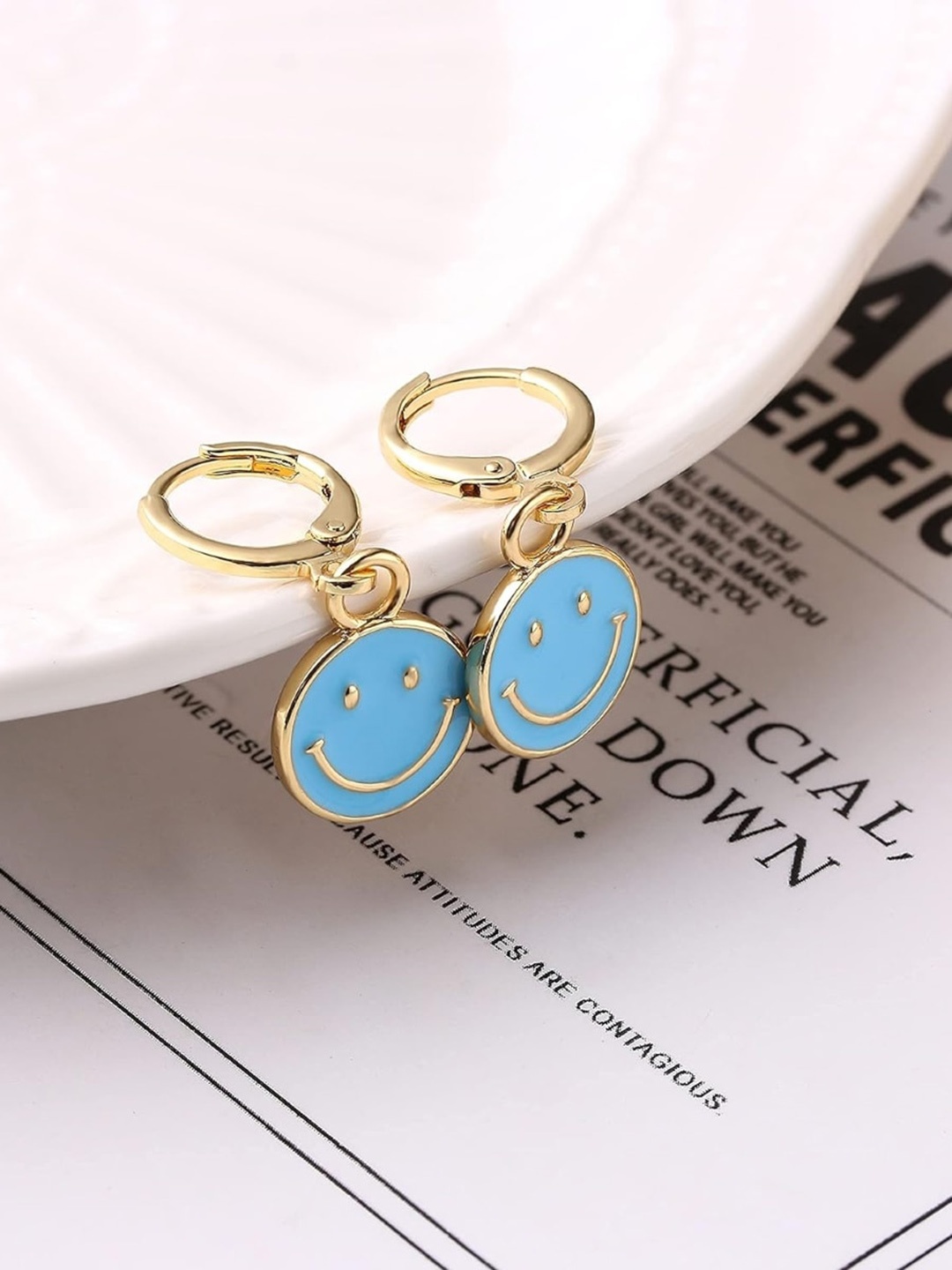 

EL REGALO Contemporary Drop Earrings, Blue