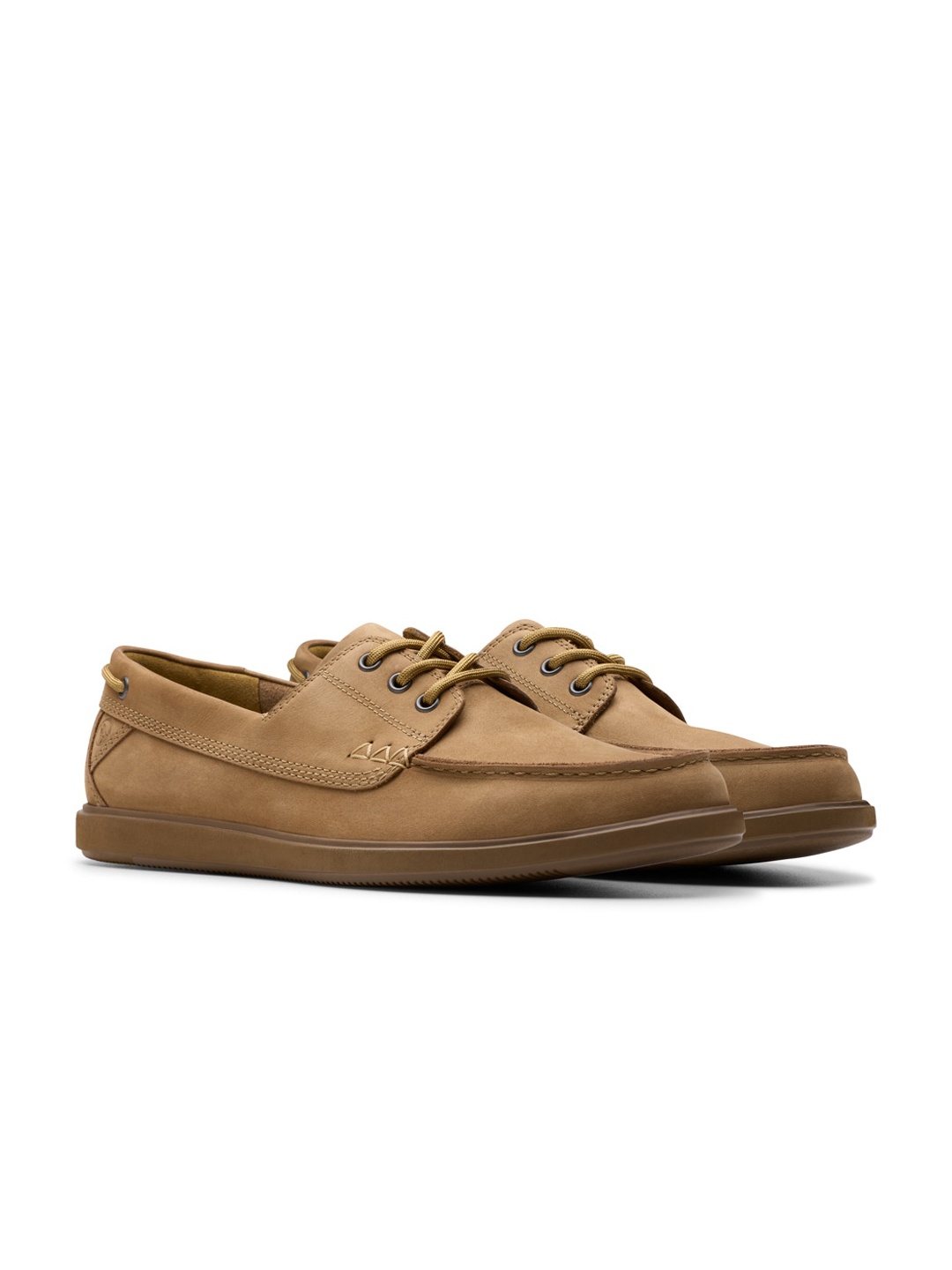

Clarks Men Round Toe Nubuck Derbys, Brown