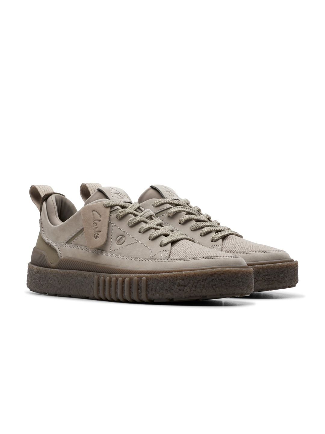 

Clarks Men Textured Nubuck Sneakers, Grey