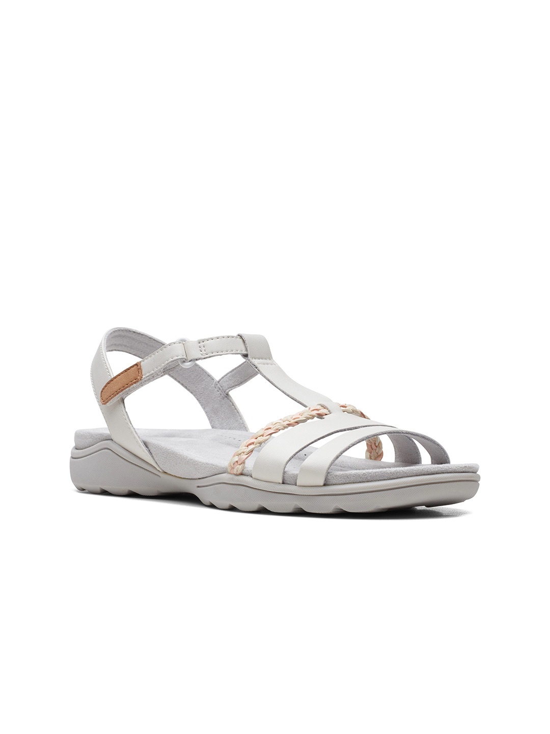

Clarks Women Strappy Flats, White