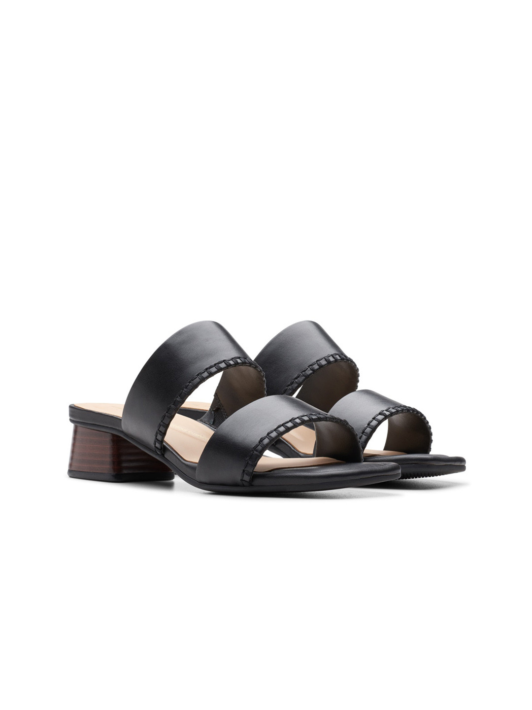 

Clarks Leather Block Heels, Black