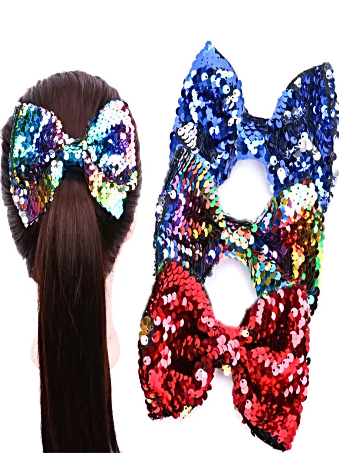 

Proplady Set of 4 Embellished Alligator Hair Clip, Blue