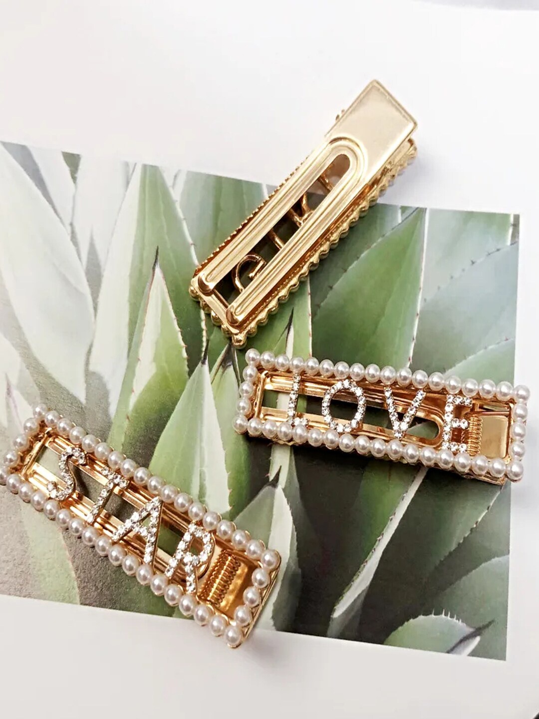 

Proplady Set of 2 Embellished Bumpit Hair Pin, Gold