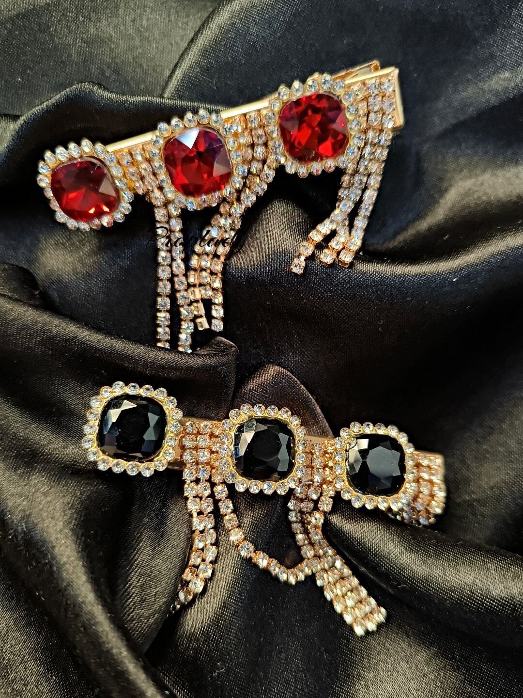 

Proplady Set of 2 Embellished French Barrette, Gold