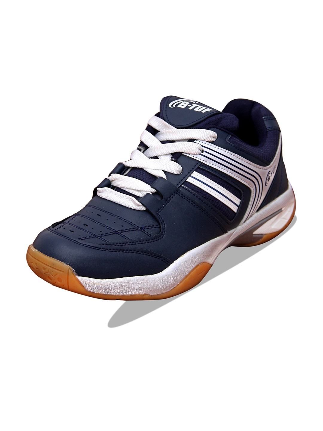 BTUF Unisex Non-Marking Badminton Shoes, Navy blue