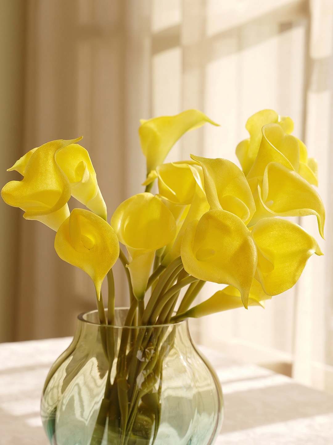 

Pure Home and Living Yellow & Green Lily Artificial Flower