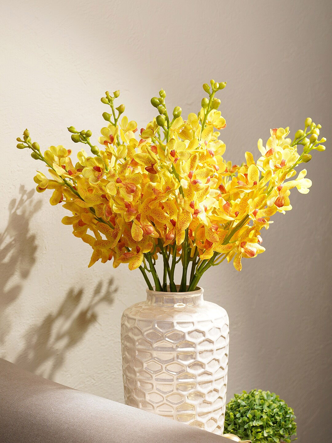 

Pure Home and Living Yellow & Green Orchid Artificial Flower