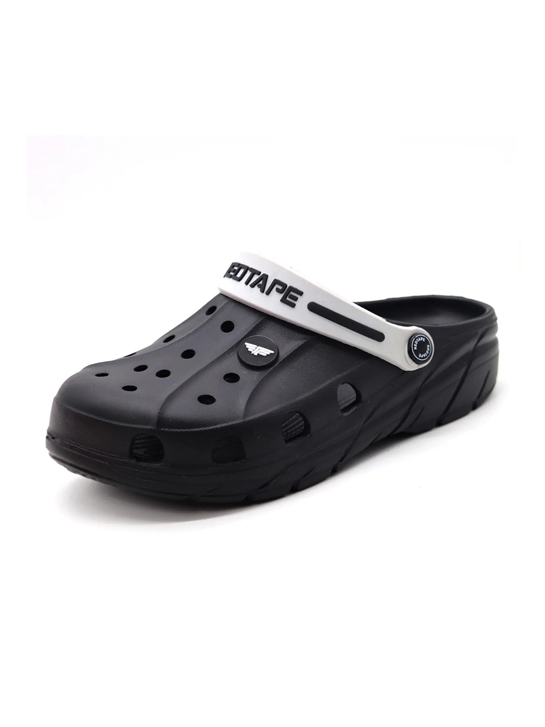 

Red Tape Men Self Design Clogs, Black