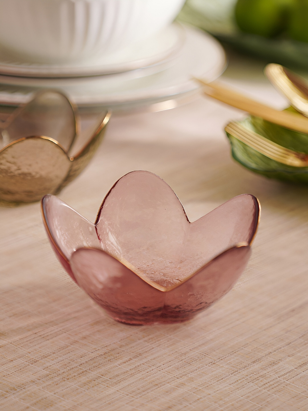 

Pure Home and Living Pink Glass Idol Tiny Showpiece