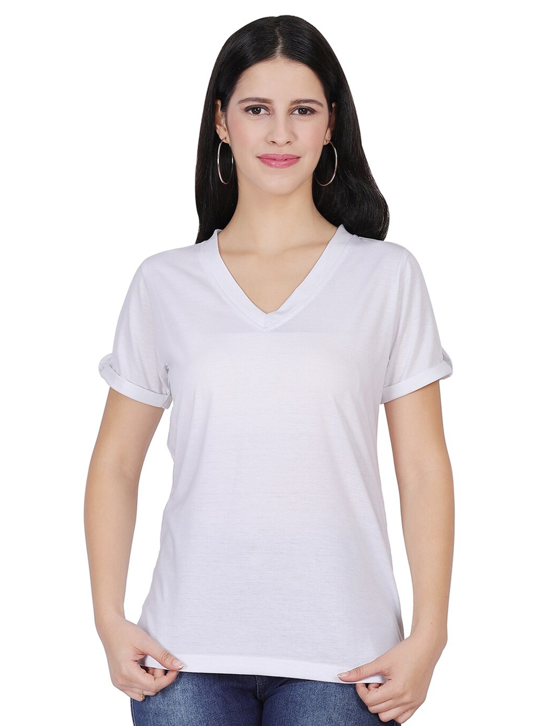 

BAESD V-Neck Cotton T-shirt, White