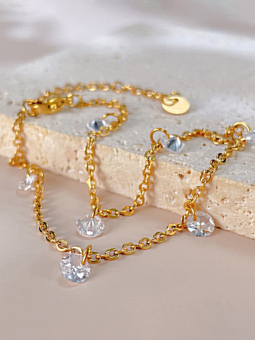 

Peora Gold-Plated Beaded Anklet