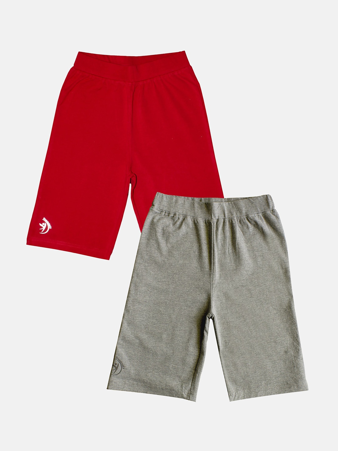 

KiddoPanti Girls Mid-Rise Cycling Shorts, Maroon