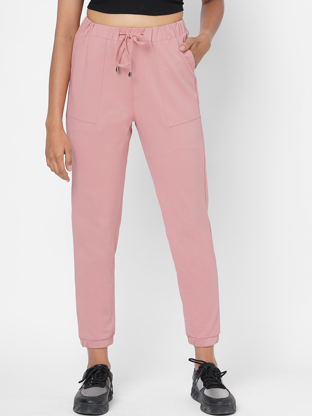

Kraus Jeans Women Loose Fit High-Rise Joggers, Pink