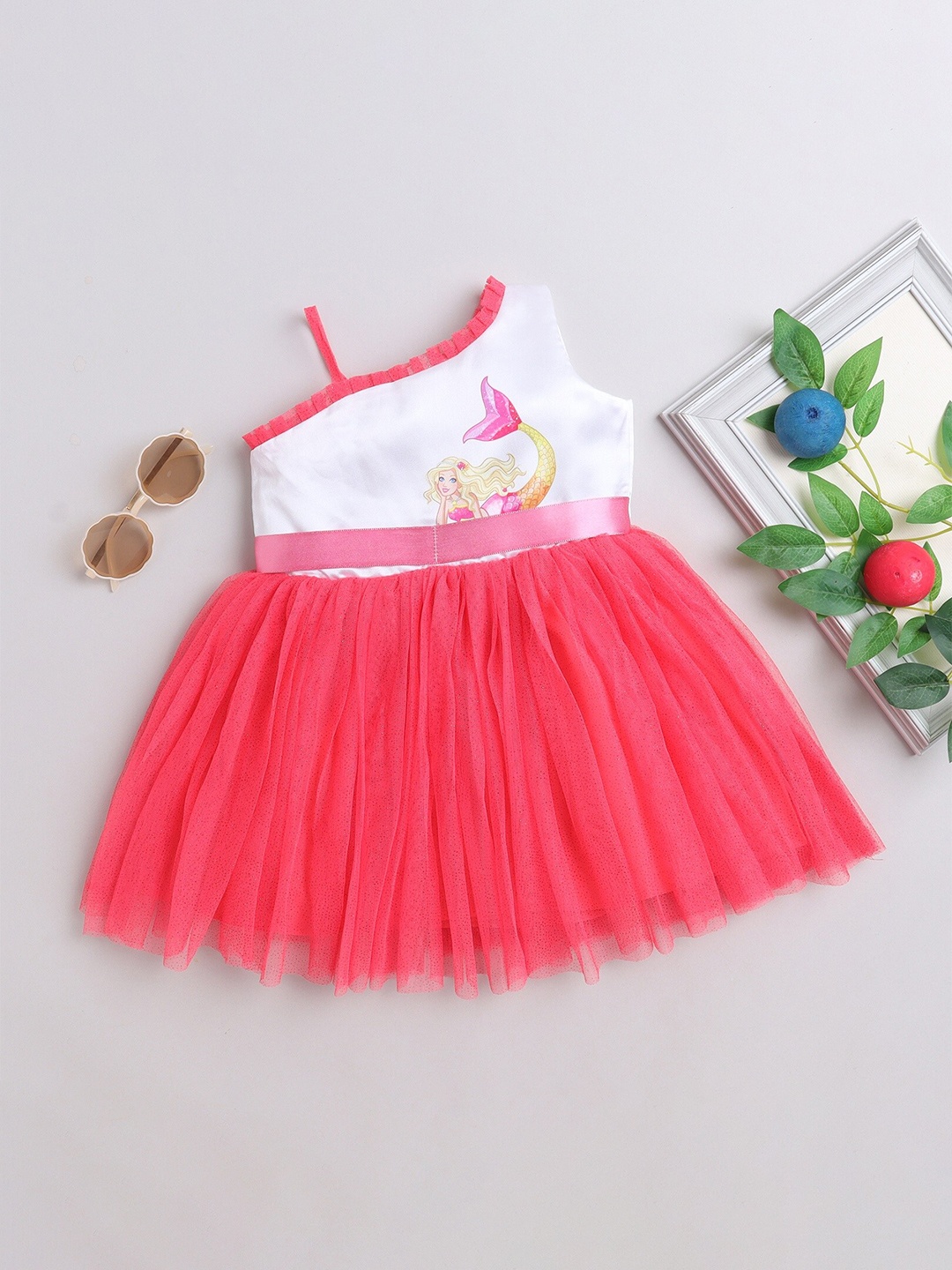 

MANY FROCKS & Net Fit & Flare Dress, Pink