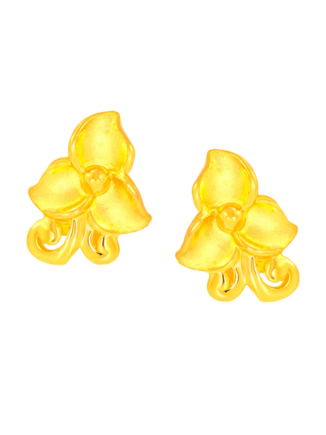 

BHIMA 22K Hallmark 916 Purity Yellow Gold Molding Flower Stud