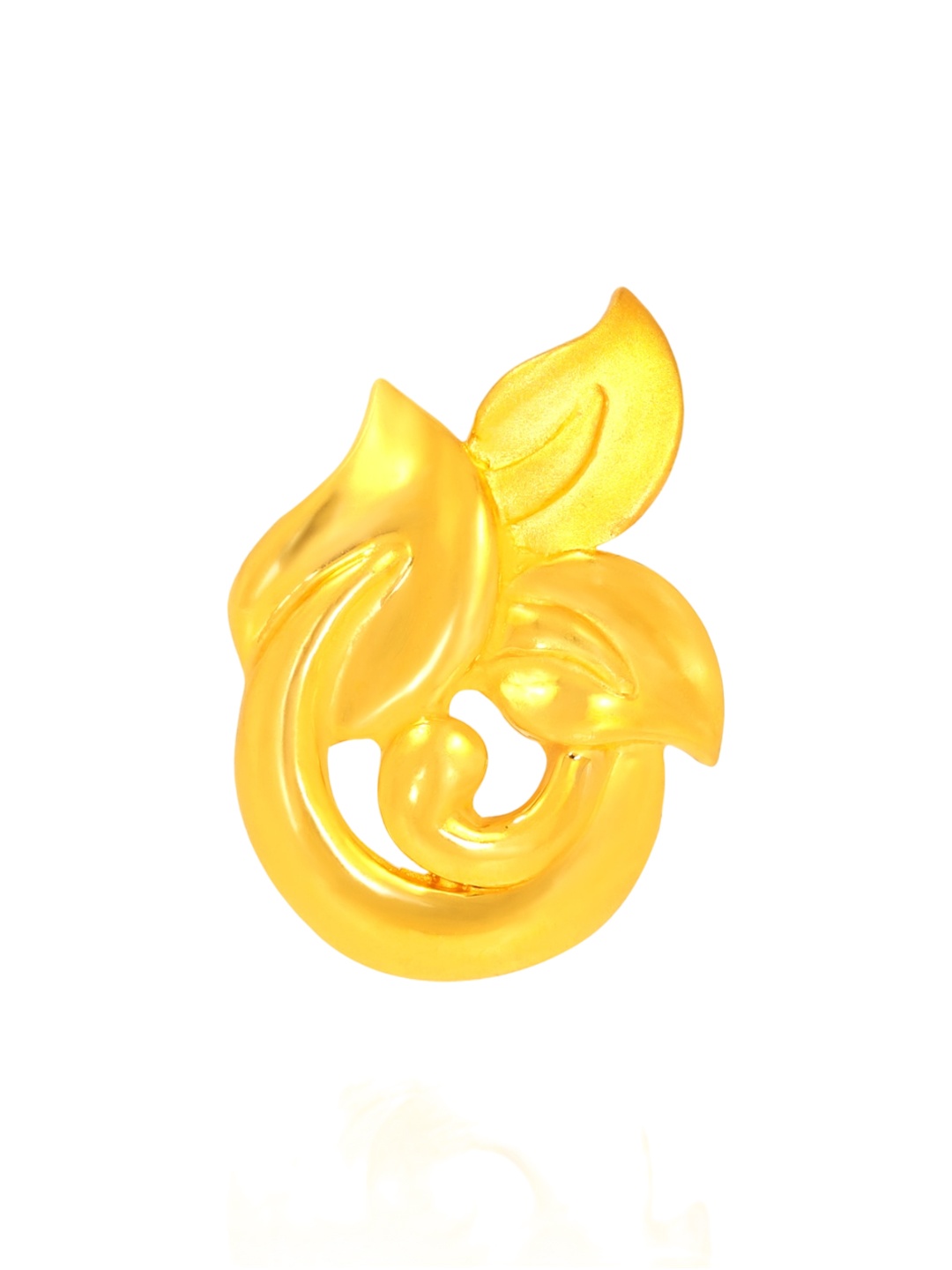 

BHIMA 22K Hallmark 916 Purity Yellow Gold Molding Leaf Stud