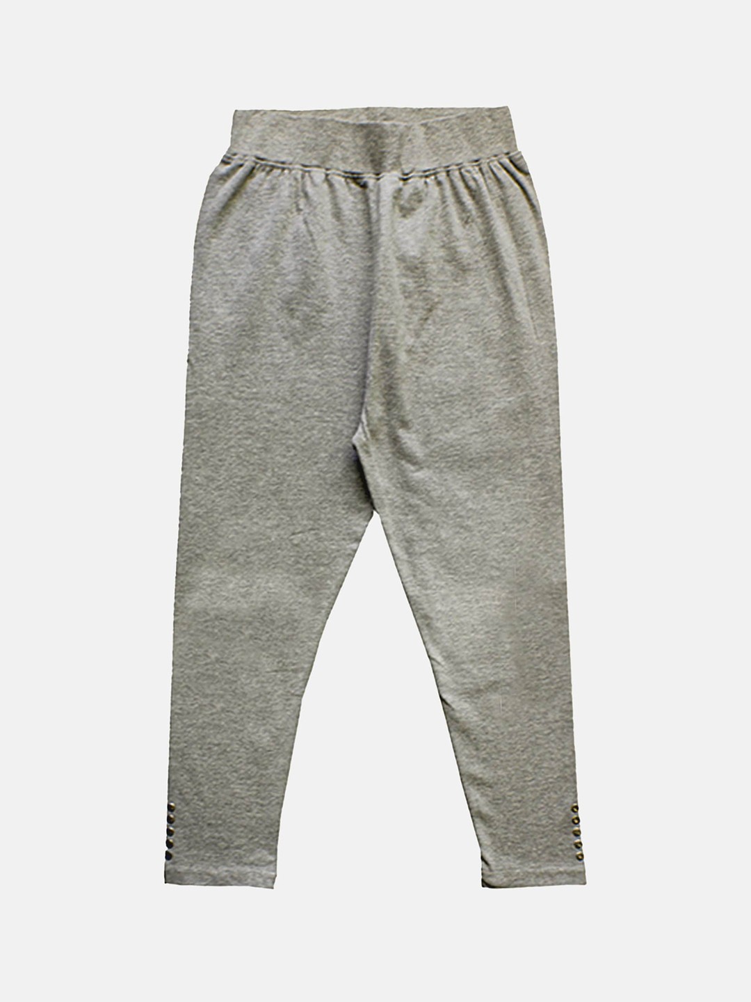 

KiddoPanti Girls Capri Length Leggings, Grey melange