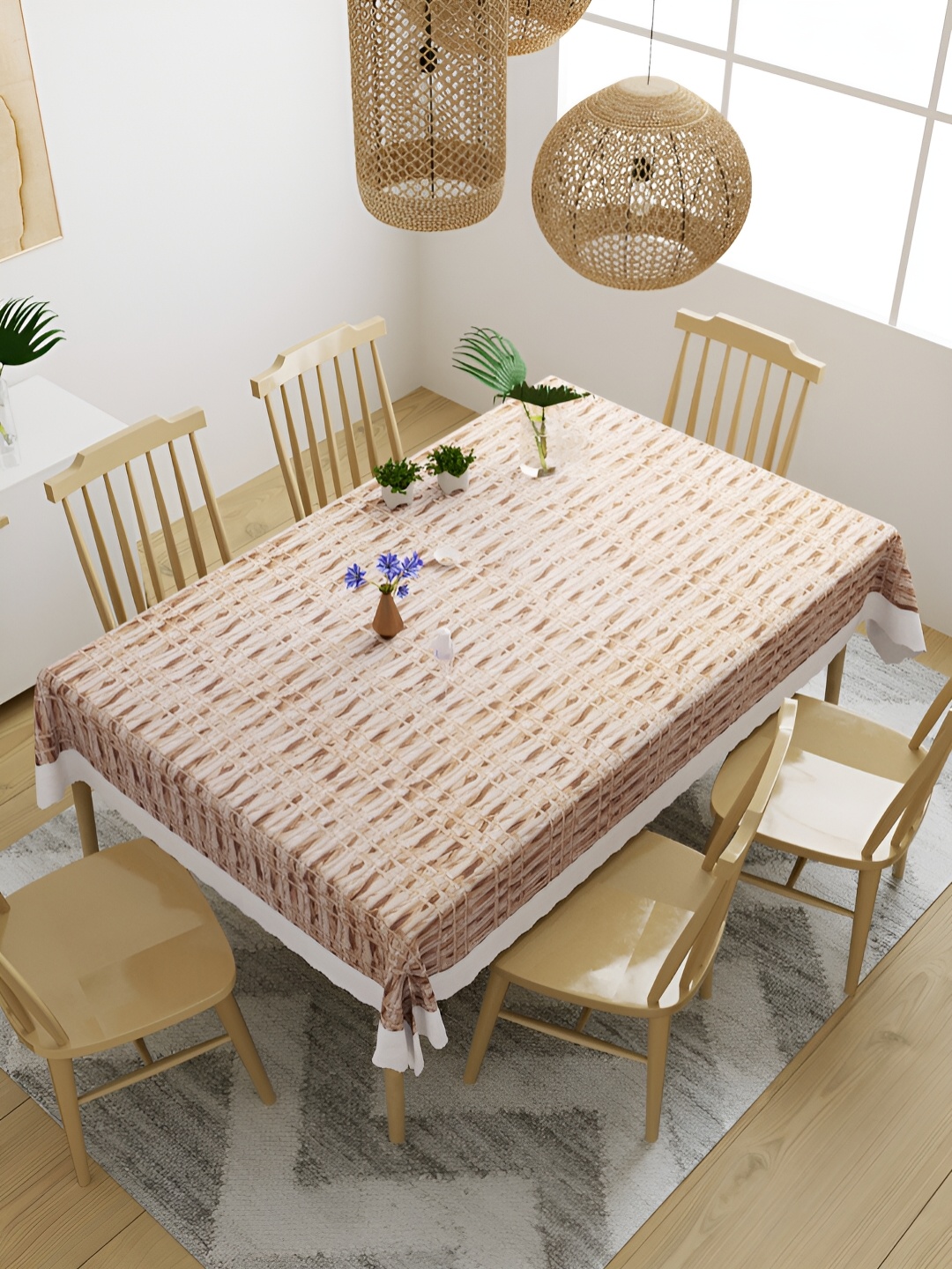 

Aura Brown Striped Waterproof 6 Seater Table Cover