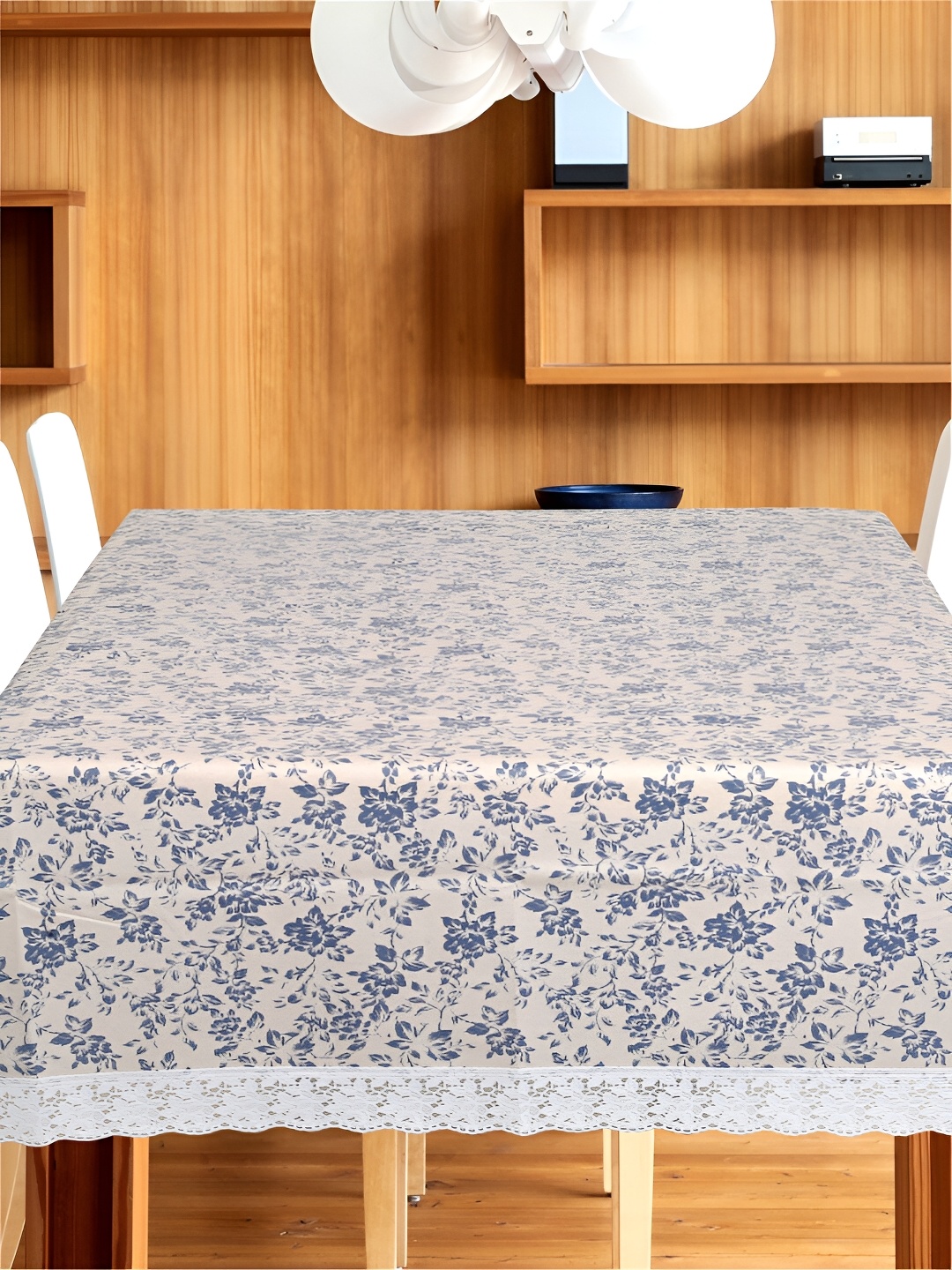 

Aura White & Blue Floral Waterproof 6 Seater Table Cover