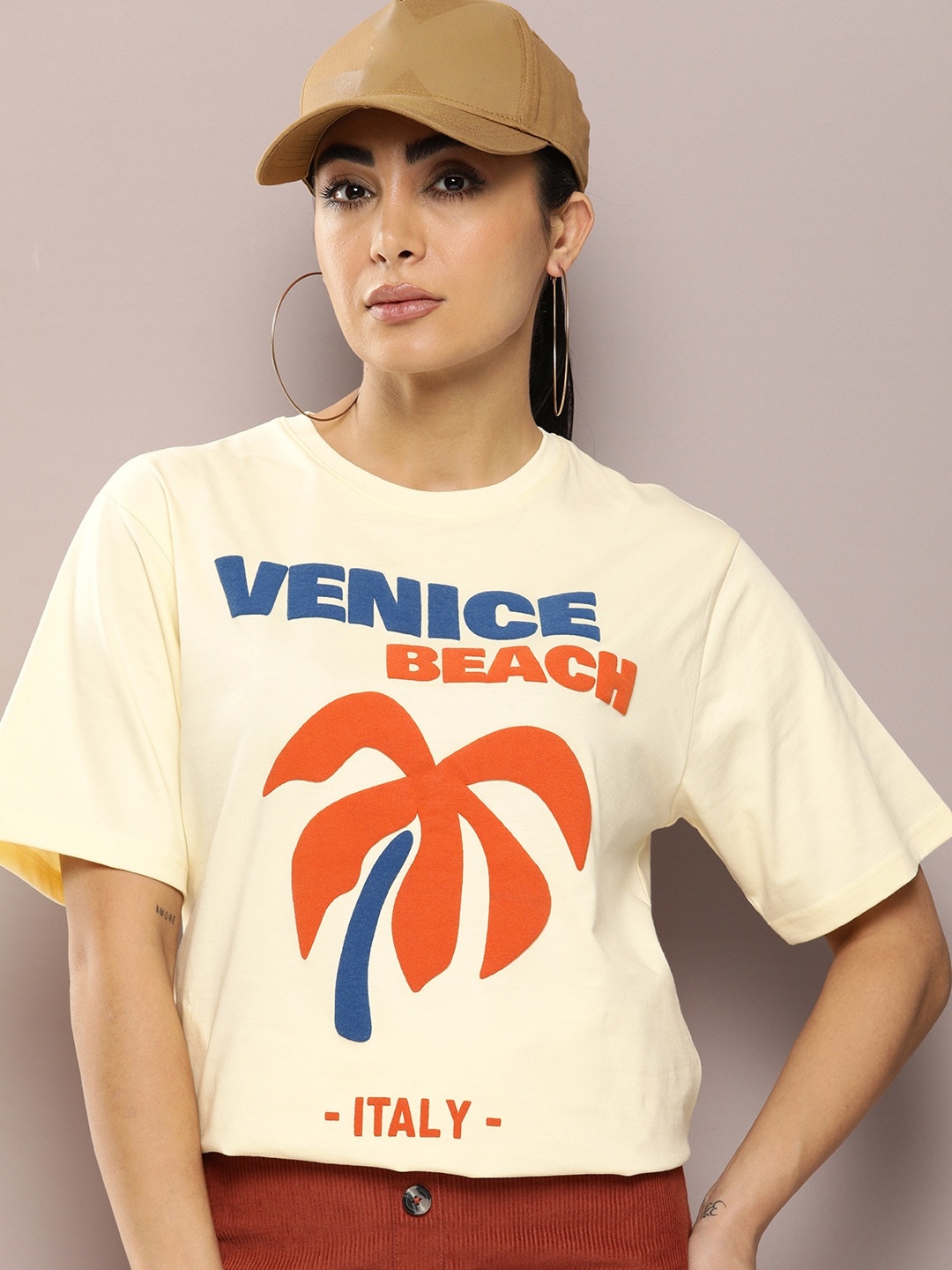 

DILLINGER Graphic Printed Oversized Pure Cotton T-Shirt, Off white