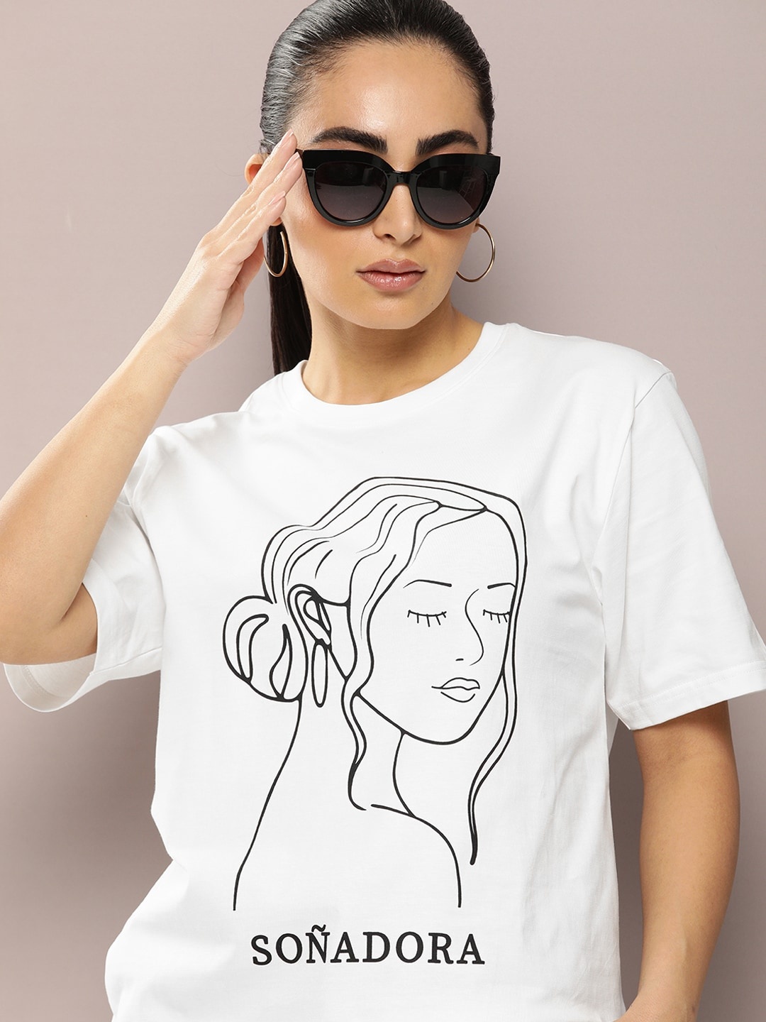 

DILLINGER Graphic Printed Oversized Pure Cotton T-shirt, Off white