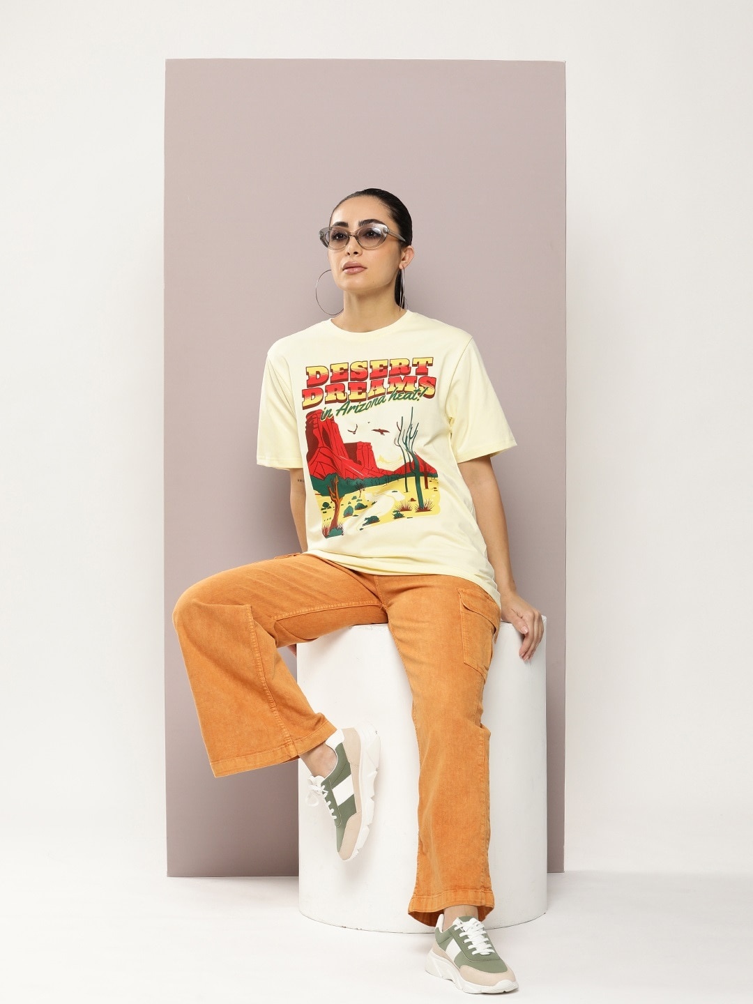

DILLINGER Graphic Printed Oversized Pure Cotton T-Shirt, Off white