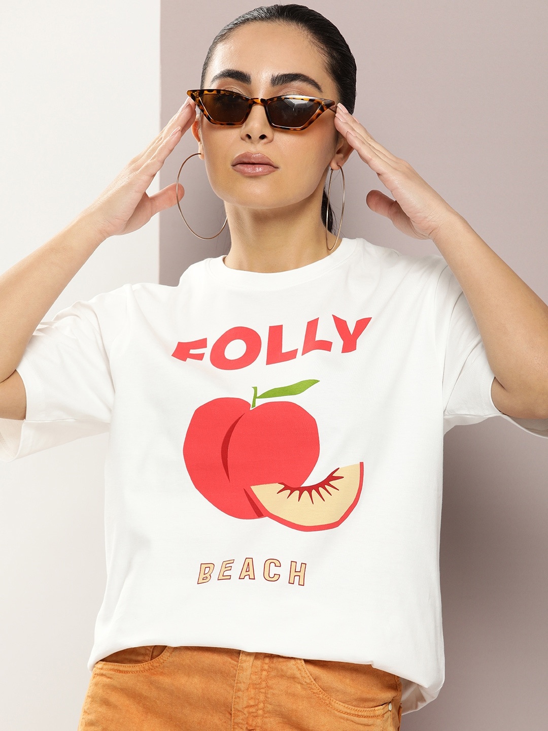 

DILLINGER Graphic Printed Oversized Pure Cotton T-Shirt, Off white