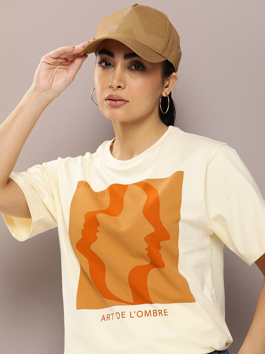 

DILLINGER Graphic Printed Oversized Pure Cotton T-shirt, Off white
