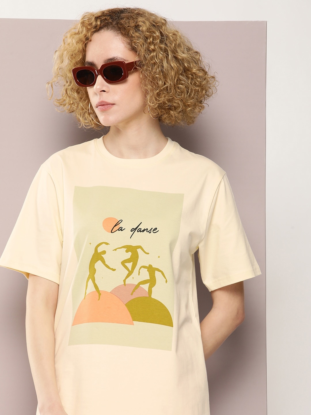 

DILLINGER Graphic Printed Oversized Pure Cotton T-shirt, Off white