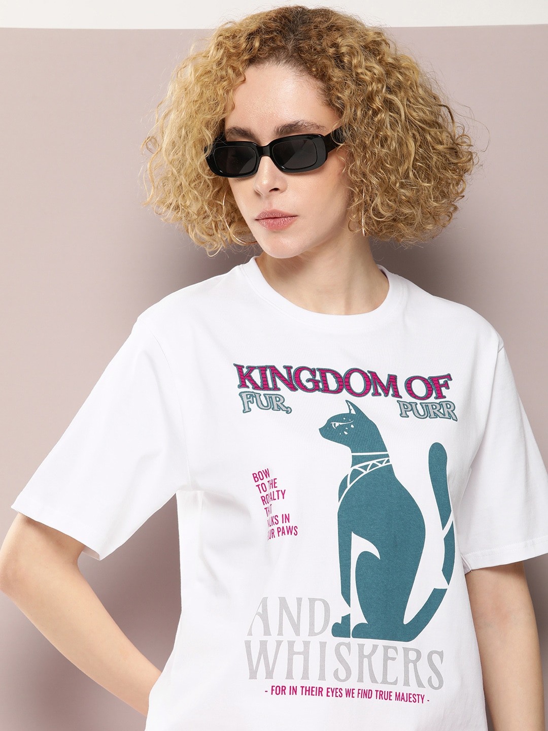 

DILLINGER Graphic Printed Oversized Pure Cotton T-shirt, White