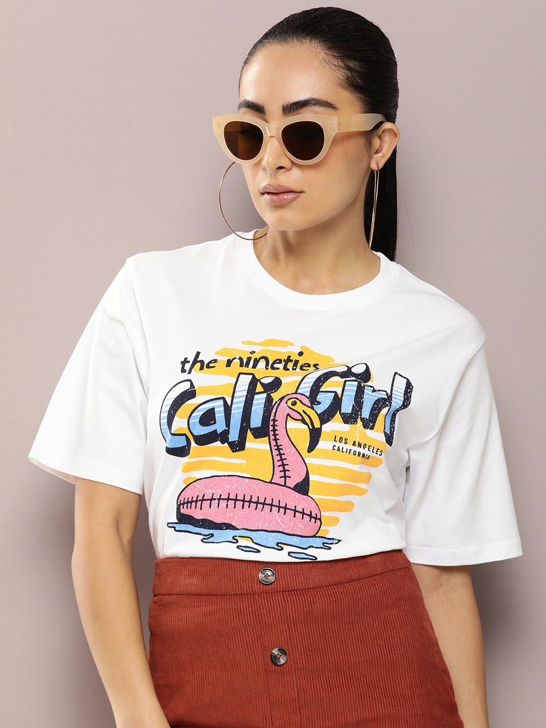 

DILLINGER Graphic Printed Oversized Pure Cotton T-Shirt, White