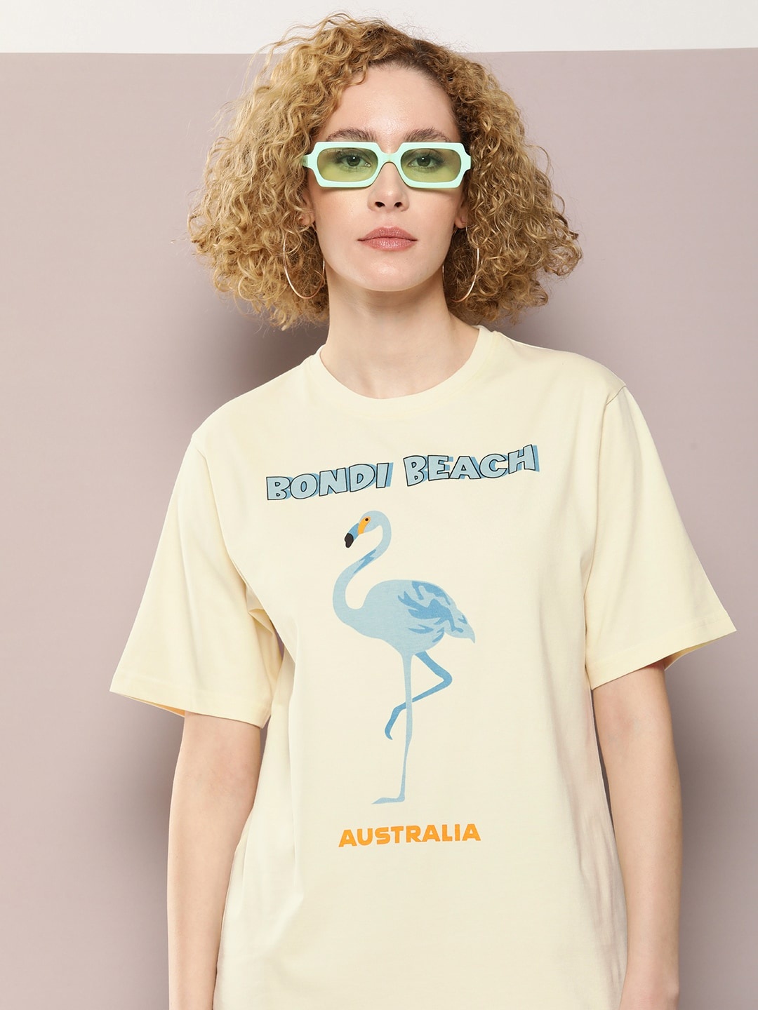 DILLINGER Graphic Printed Oversized Pure Cotton T-shirt, Off white
