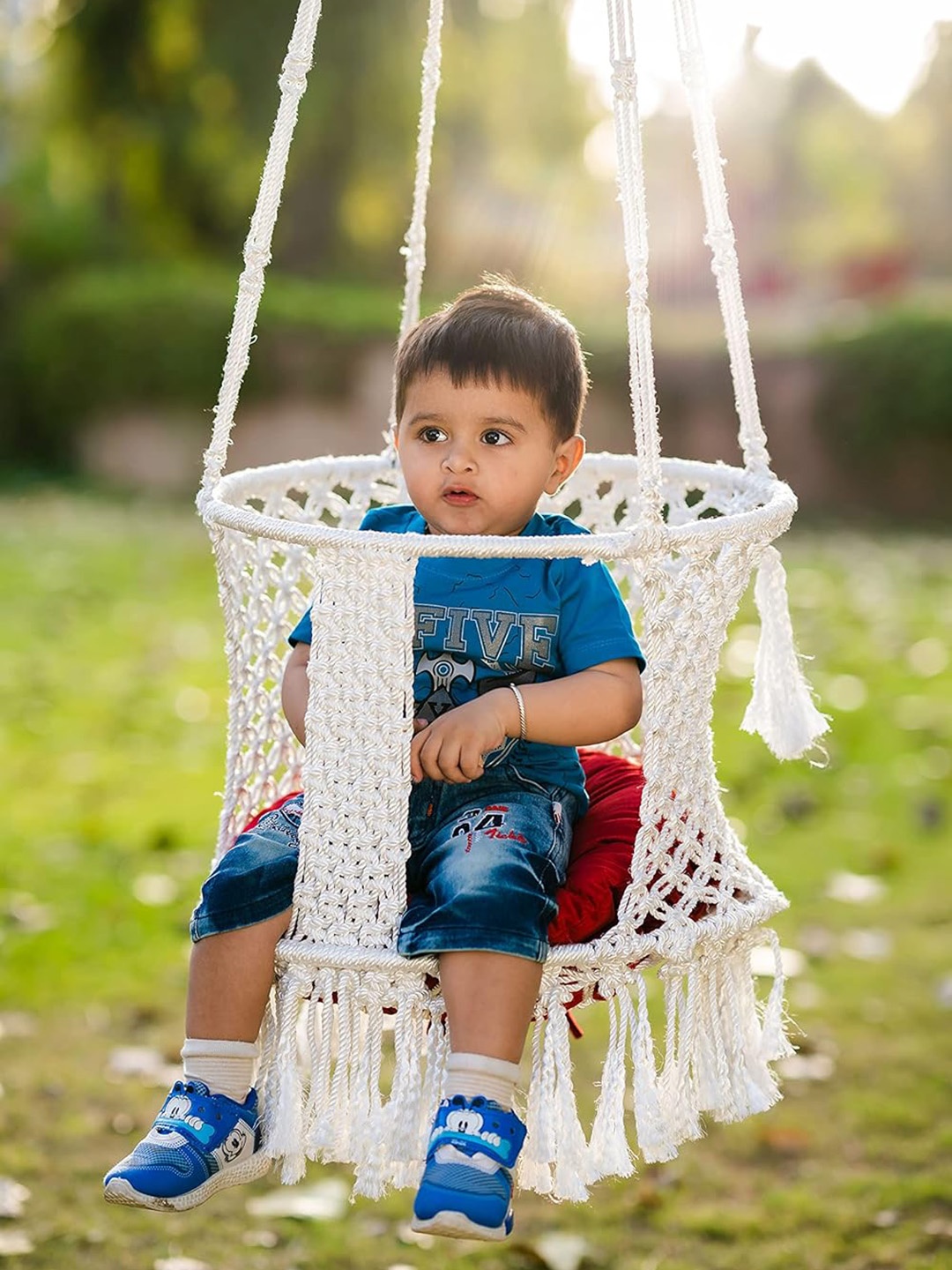 

Patiofy Premium Round Baby Swing, White