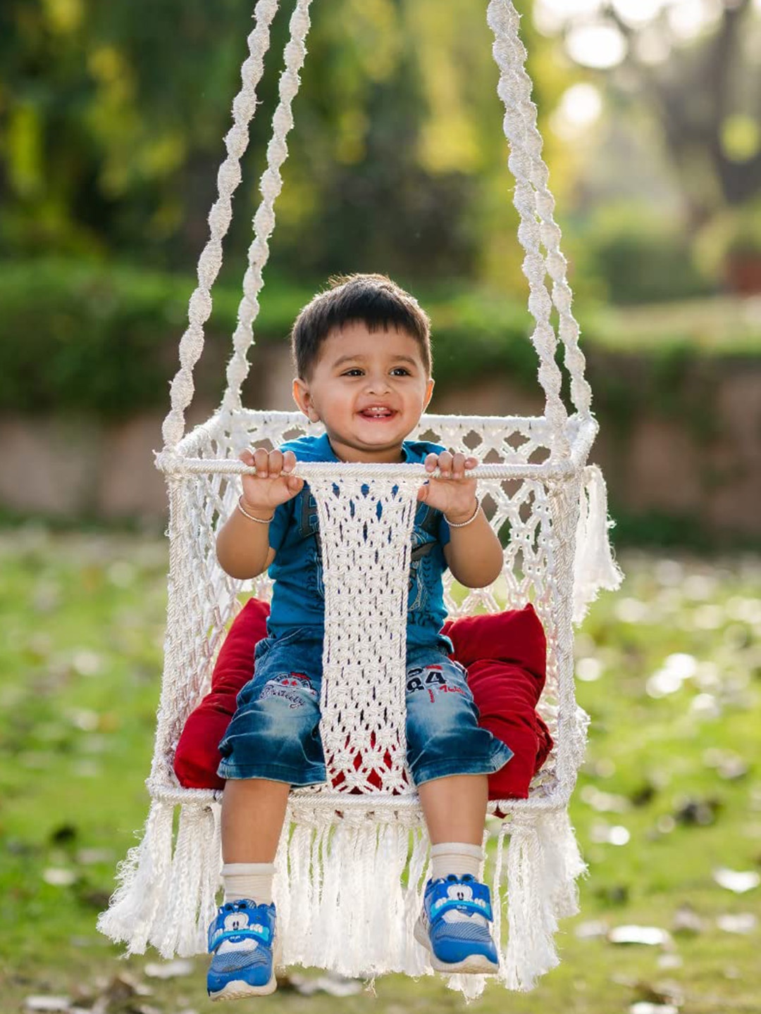 

Patiofy Premium Square Baby Swing, White