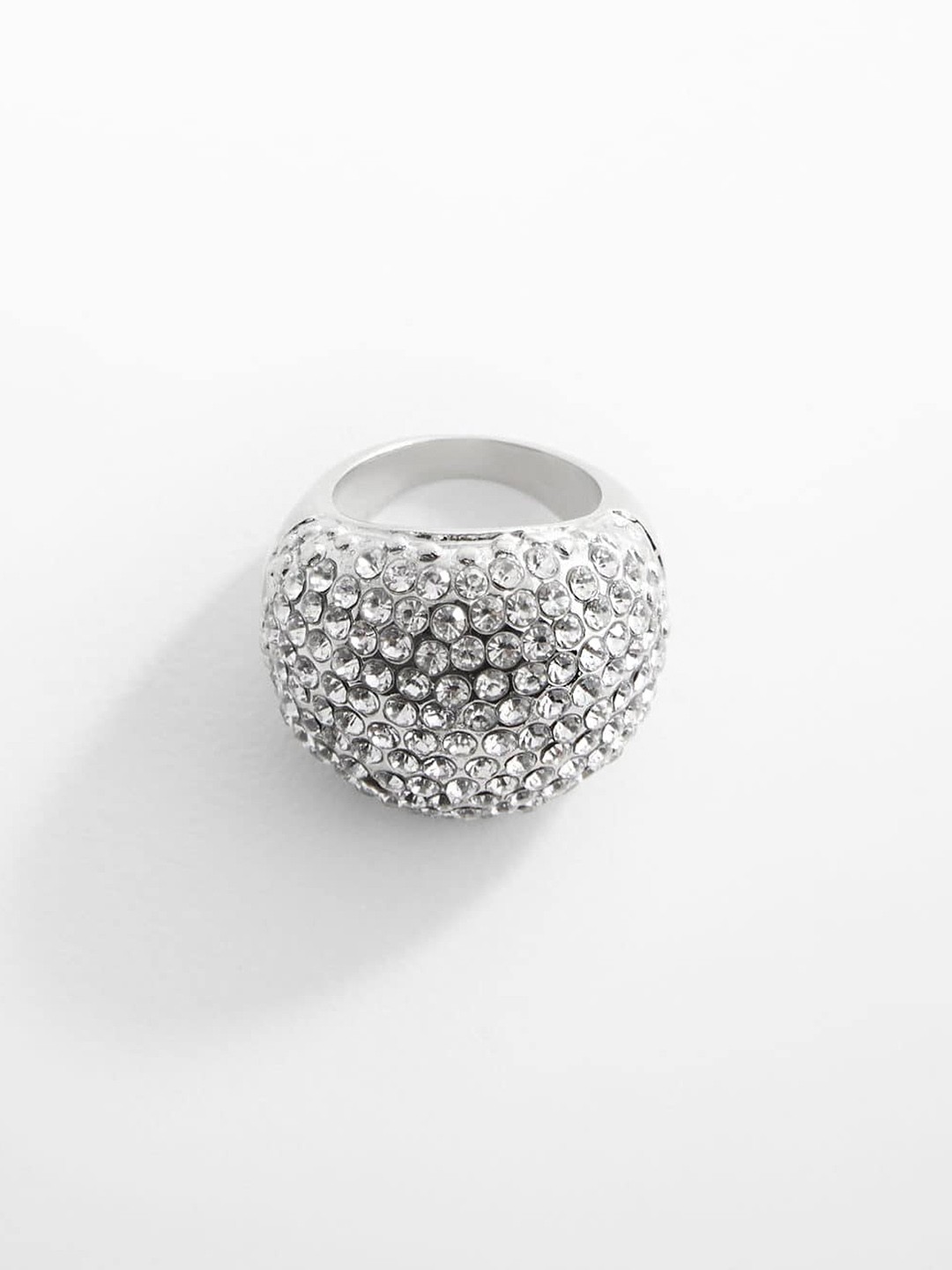 

MANGO Women Embellished Finger Ring, Silver