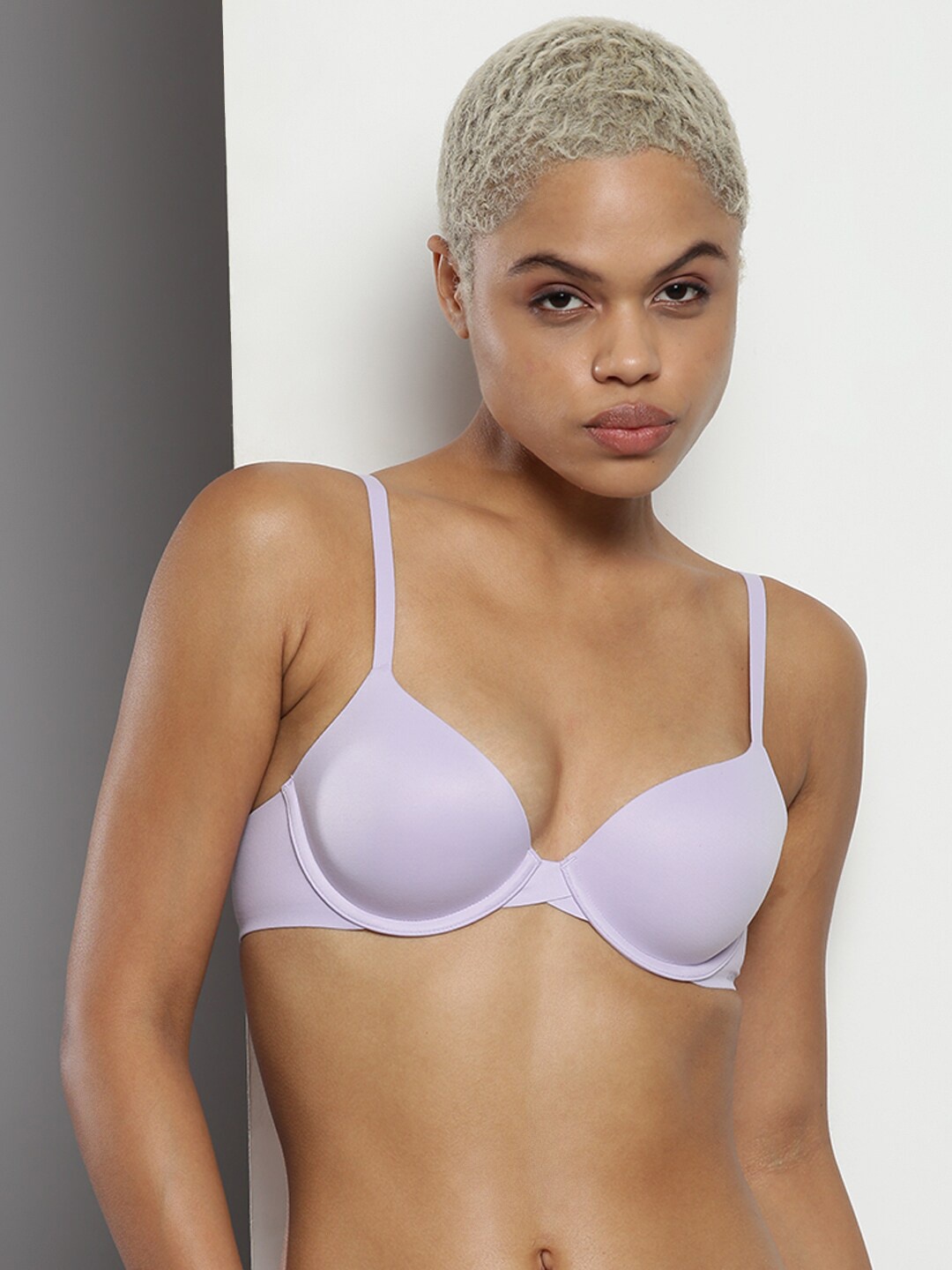 

Calvin Klein Medium Coverage Lightly Padded Everyday Bra With All Day Comfort, Purple