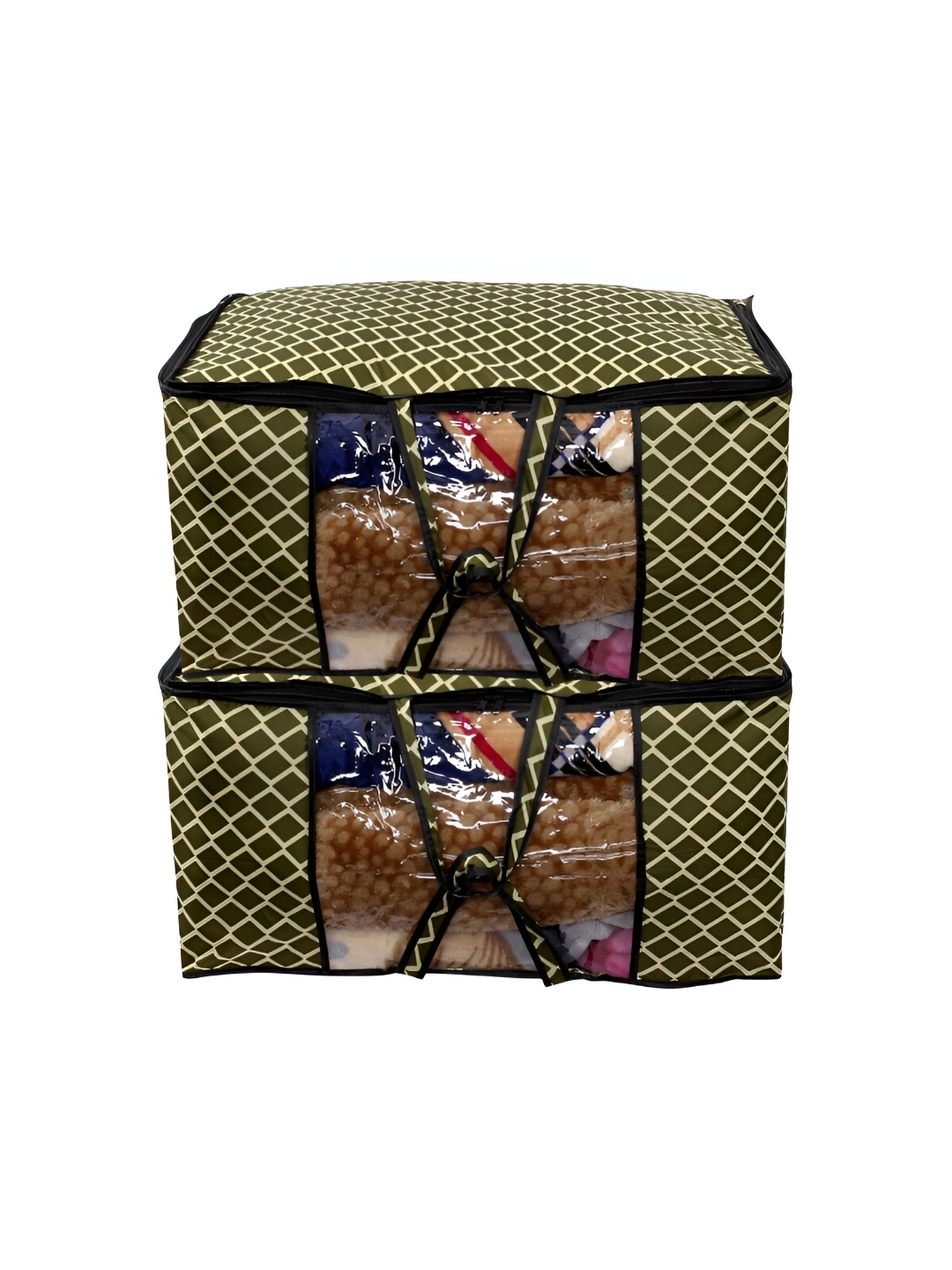 

Stylista Green & Black 2 Pieces Checked Water Resistant Sweater Bags